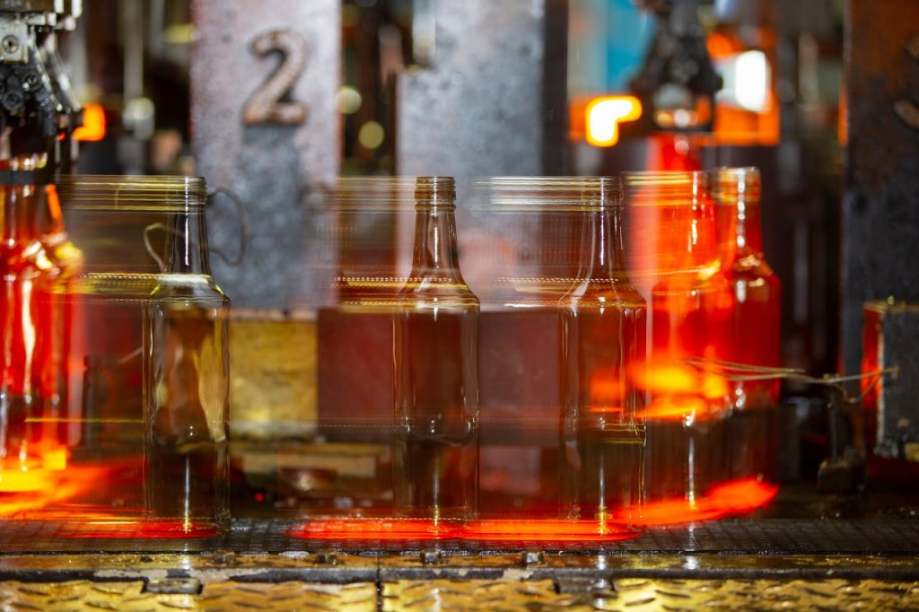 Processing in the glass industry.