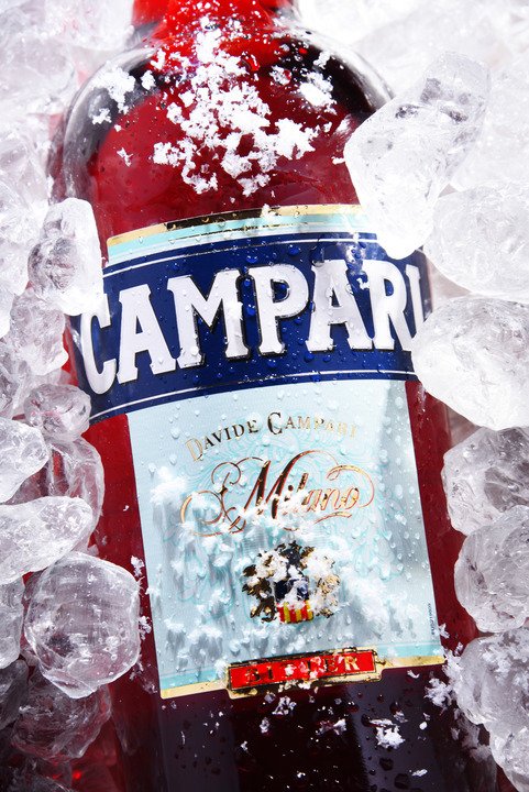 A bottle of Campari bitter